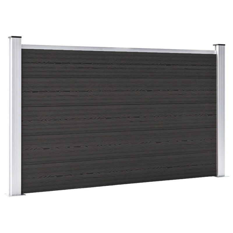 vidaXL fekete WPC kerítéspanel 180 x 105 cm