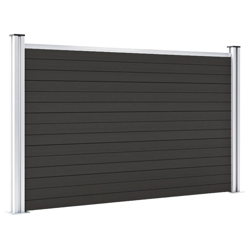 vidaXL fekete WPC kerítéspanel 180 x 105 cm