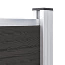 vidaXL fekete WPC kerítéspanel 180 x 105 cm