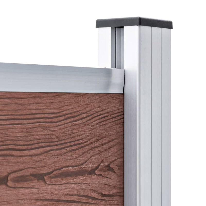 vidaXL barna WPC kerítéspanel 95 x 186 cm