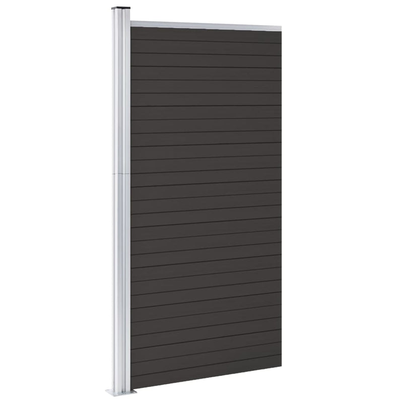 vidaXL fekete WPC kerítéspanel 95 x 186 cm