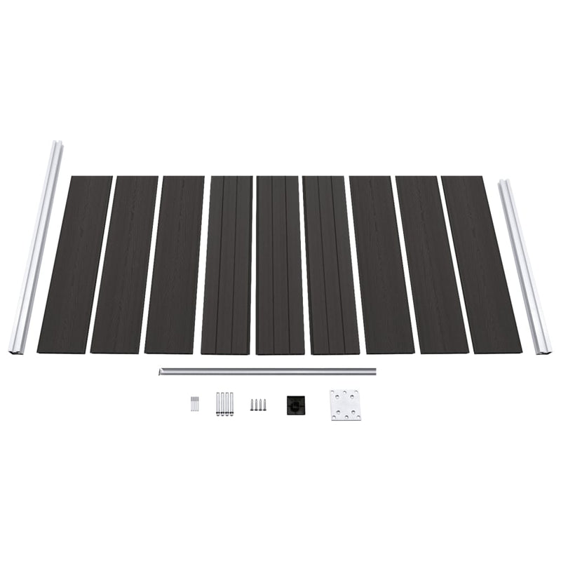 vidaXL fekete WPC kerítéspanel 95 x 186 cm