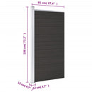 vidaXL fekete WPC kerítéspanel 95 x 186 cm