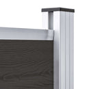 vidaXL fekete WPC kerítéspanel 180 x 146 cm