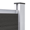 vidaXL fekete WPC kerítéspanel 175 x 146 cm