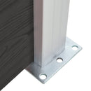 vidaXL fekete WPC kerítéspanel 175 x 146 cm