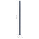 vidaXL 2 db sötétszürke alumínium kerítésoszlop 185 cm