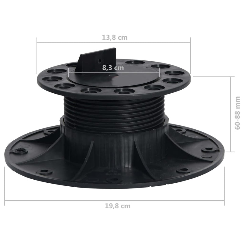 vidaXL 10 db állítható láb deszkázathoz 60-88 mm