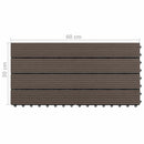 vidaXL Faszegély járólap 6 pcs Sötét Barna 60 x 30 cm WPC