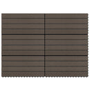 vidaXL Faszegély járólap 6 pcs Sötét Barna 60 x 30 cm WPC
