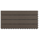 vidaXL Faszegély járólap 6 pcs Sötét Barna 60 x 30 cm WPC