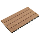 vidaXL Faszegély járólap 6 pcs Barna 60 x 30 cm WPC
