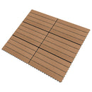 vidaXL Faszegély járólap 6 pcs Barna 60 x 30 cm WPC