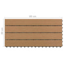 vidaXL Faszegély járólap 6 pcs Barna 60 x 30 cm WPC