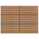 vidaXL Faszegély járólap 6 pcs Barna 60 x 30 cm WPC