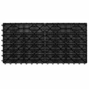 vidaXL Faszegély járólap 6 pcs Fekete 60 x 30 cm WPC