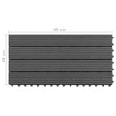 vidaXL Faszegély járólap 6 pcs Fekete 60 x 30 cm WPC