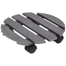 vidaXL 2 db szürke WPC görgős virágtartó Ø30 x 7,5 cm