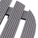 vidaXL 2 db szürke WPC görgős virágtartó Ø30 x 7,5 cm