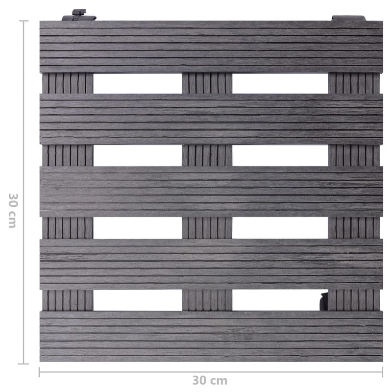 vidaXL 2 db szürke WPC görgős virágtartó 30 x 30 x 7,5 cm