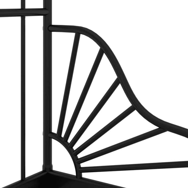 vidaXL kihúzható fekete fém ágykeret 80 x 130/200 cm