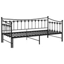 vidaXL fekete fém kihúzható kanapéágy-keret 90 x 200 cm