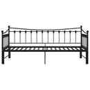 vidaXL fekete fém kihúzható kanapéágy-keret 90 x 200 cm