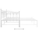 vidaXL fehér fém kihúzható kanapéágy-keret 90 x 200 cm