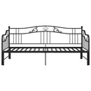vidaXL fekete fém kihúzható kanapéágykeret 90 x 200 cm