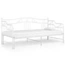 vidaXL fehér fém kihúzható kanapéágy-keret 90 x 200 cm