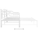 vidaXL fehér fém kihúzható kanapéágy-keret 90 x 200 cm