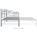 vidaXL szrüke fém kihúzható kanapéágy-keret 90 x 200 cm