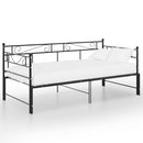 vidaXL fekete fém kihúzható kanapéágykeret 90 x 200 cm