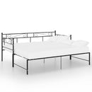 vidaXL fekete fém kihúzható kanapéágykeret 90 x 200 cm