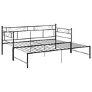 vidaXL fekete fém kihúzható kanapéágykeret 90 x 200 cm