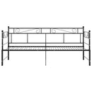 vidaXL fekete fém kihúzható kanapéágykeret 90 x 200 cm