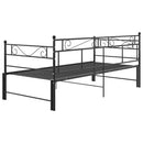 vidaXL fekete fém kihúzható kanapéágykeret 90 x 200 cm