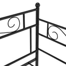 vidaXL fekete fém kihúzható kanapéágykeret 90 x 200 cm