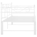 vidaXL fehér fém kihúzható kanapéágy-keret 90 x 200 cm