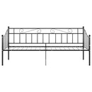 vidaXL fekete fém kanapéágykeret 90 x 200 cm