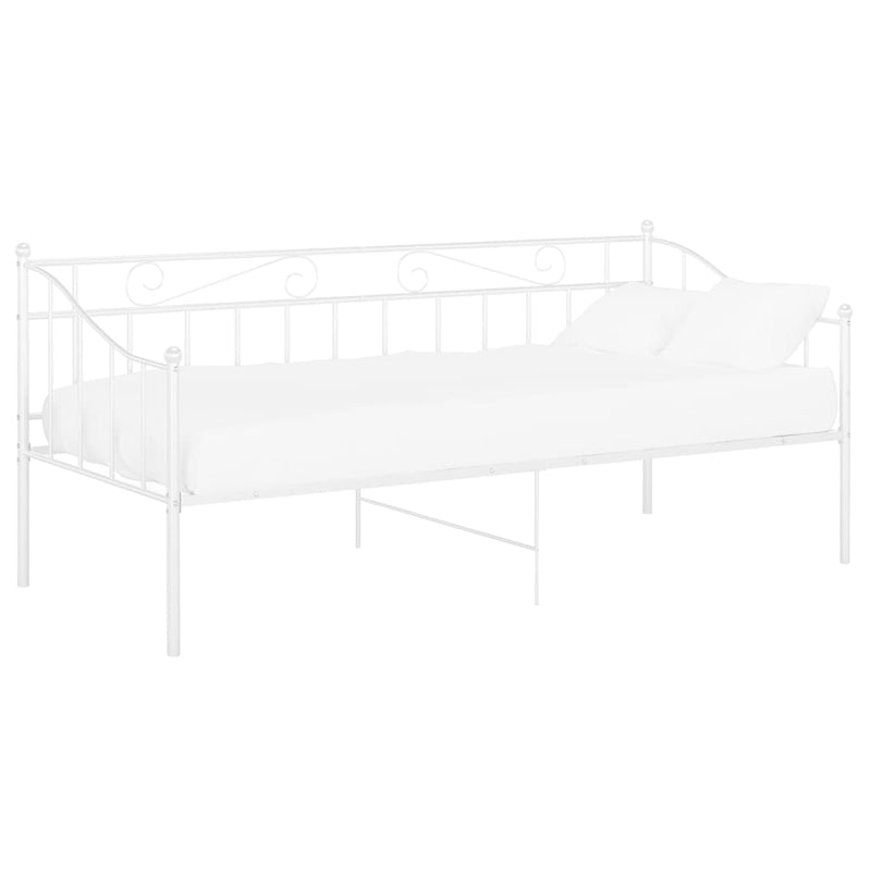 vidaXL fehér fém kanapéágykeret 90 x 200 cm