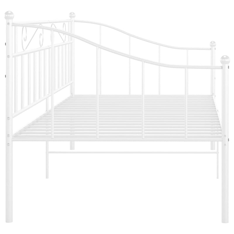 vidaXL fehér fém kanapéágykeret 90 x 200 cm