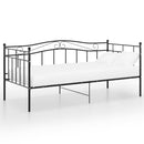vidaXL fekete fém kanapéágykeret 90 x 200 cm