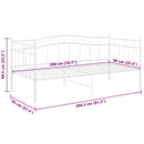 vidaXL fehér fém kanapéágykeret 90 x 200 cm