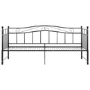 vidaXL fekete fém kihúzható kanapéágykeret 90 x 200 cm