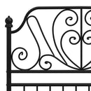 vidaXL fekete fém ágykeret 100 x 200 cm