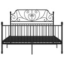 vidaXL fekete fém ágykeret 160 x 200 cm