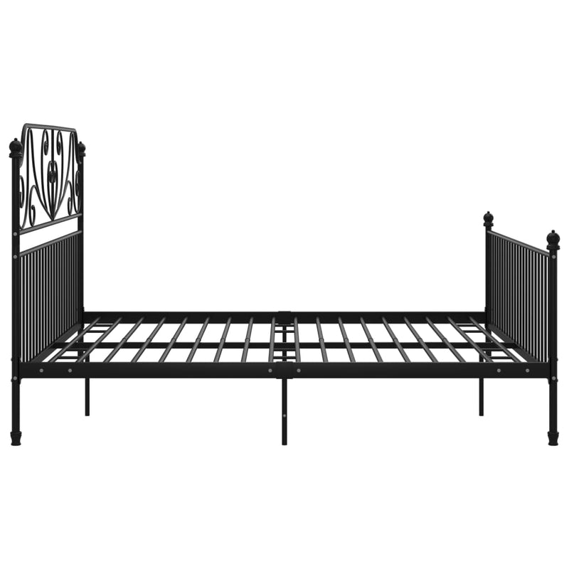 vidaXL fekete fém ágykeret 200 x 200 cm