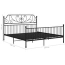 vidaXL fekete fém ágykeret 200 x 200 cm