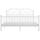 vidaXL fehér fém ágykeret 200 x 200 cm